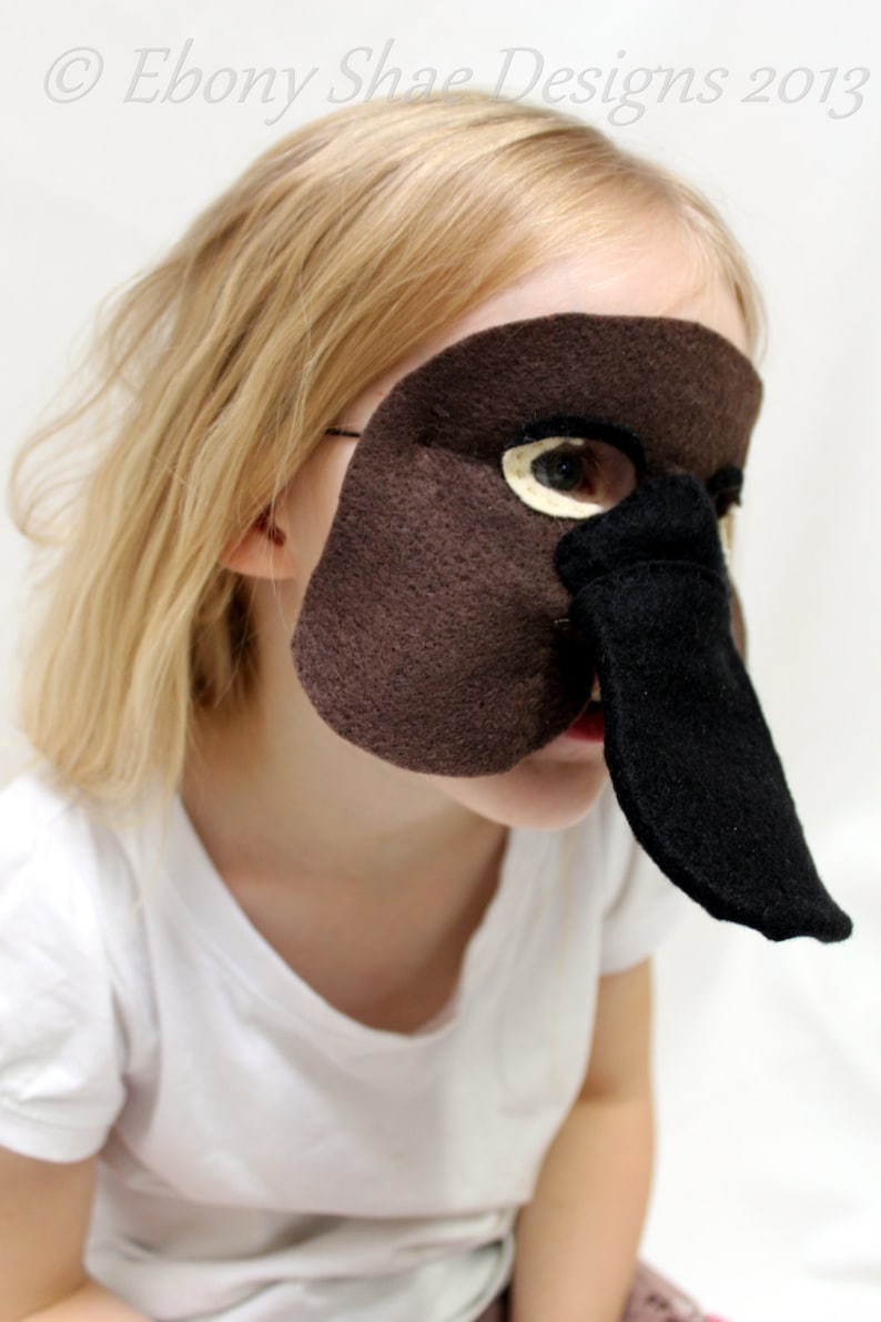 Platypus Mask PATTERN. Kids Felt Mask Sewing Pattern PDF. image 3