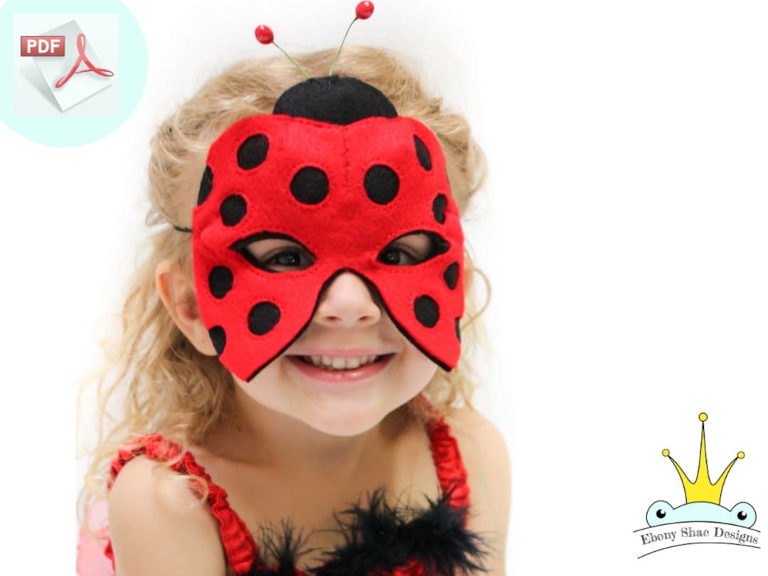 Ladybug Mask Pattern. Felt Ladybird Mask. Etsy Australia