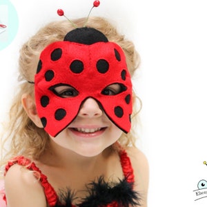 Ladybug Mask Pattern.  Kids Felt Ladybird Mask PDF Sewing Pattern.