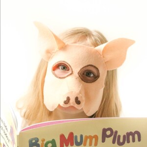 Pig Mask PATTERN PDF. Kids Felt Mask Sewing Pattern PDF. image 6