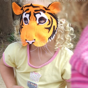 Tiger Mask PATTERN. DIY Kids Felt Mask Sewing Pattern PDF. image 2