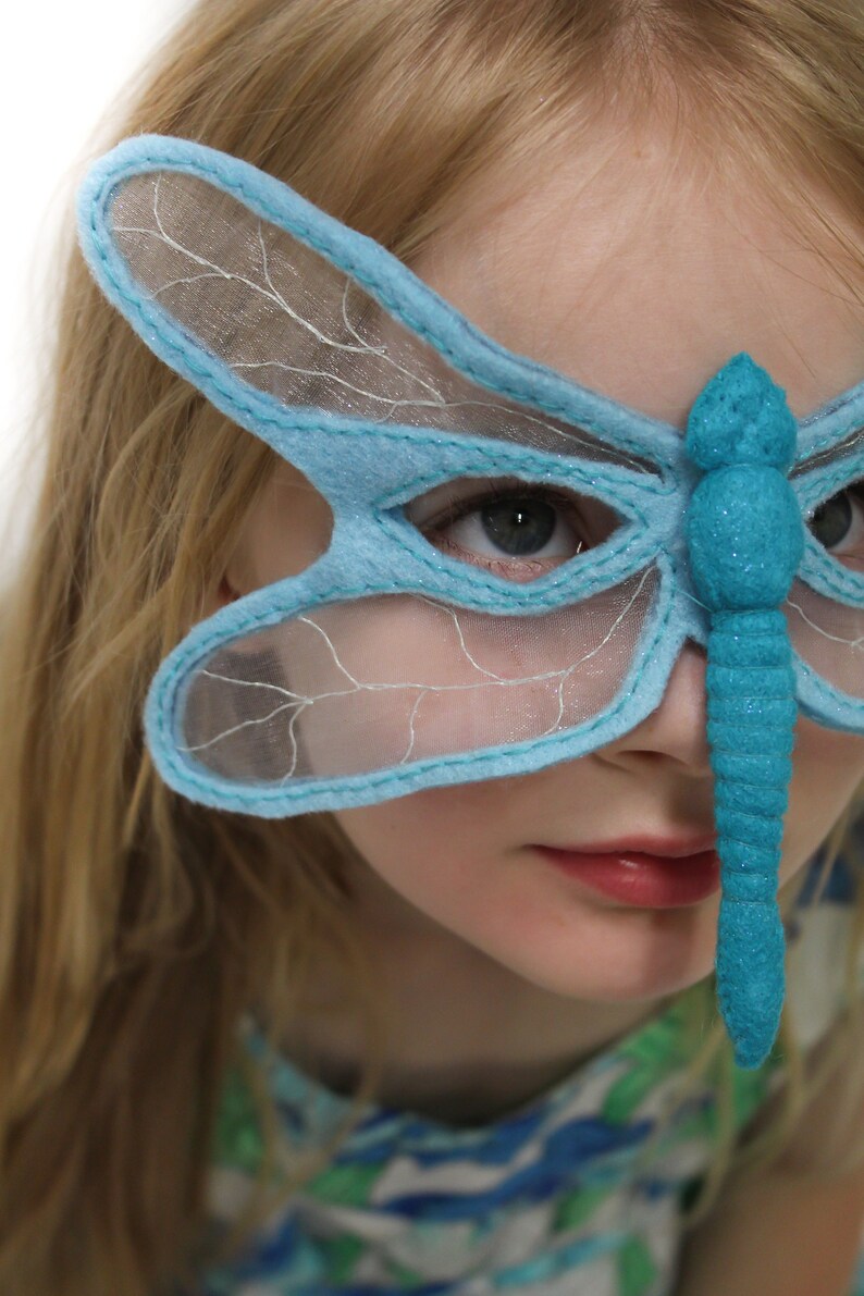 Dragonfly Mask PATTERN. Kids Felt Mask Sewing Pattern PDF. image 7