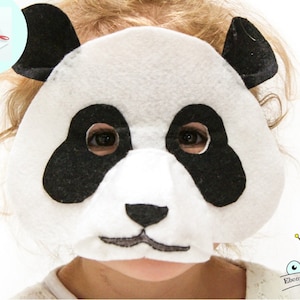 Panda Mask PATTERN. Kids Felt Mask Sewing Pattern PDF.