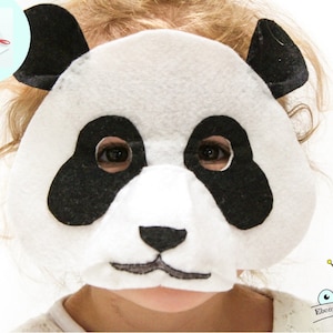 Panda Mask PATTERN. Kids Felt Mask Sewing Pattern PDF. image 1