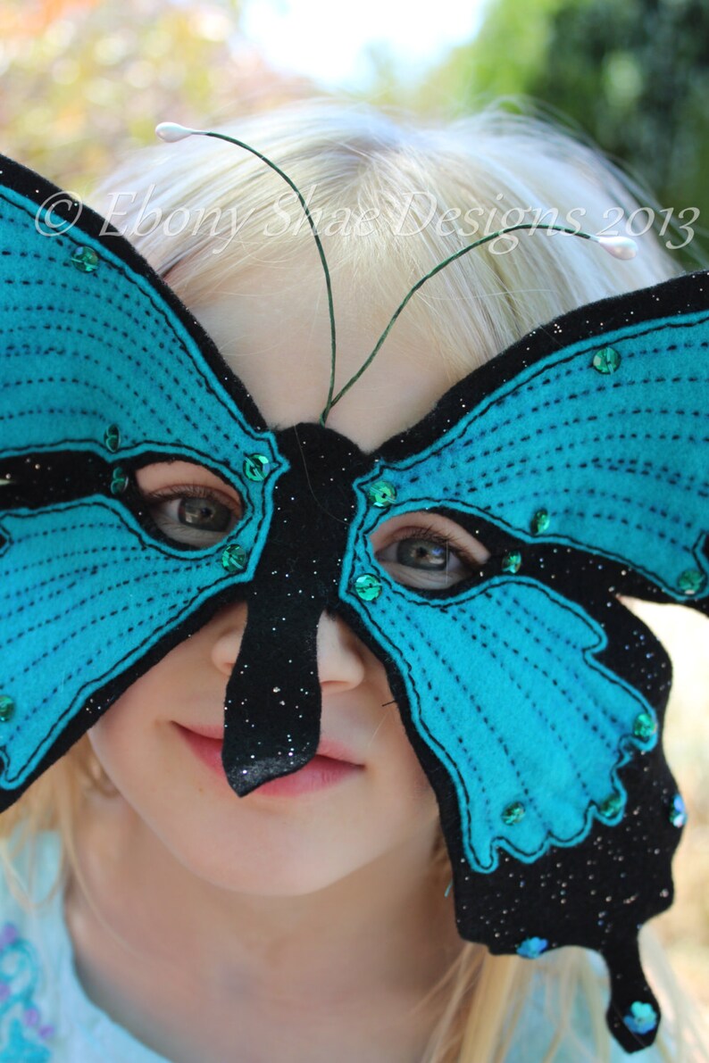 Butterfly Mask PATTERN. Kids Felt Mask Sewing Pattern image 8