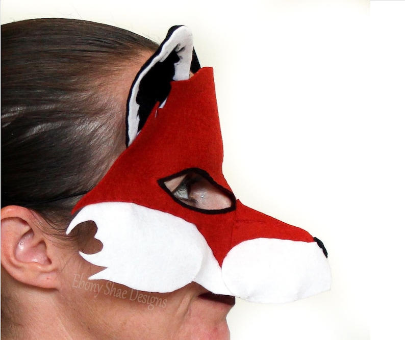 Fox Mask PATTERN. PDF Sewing Pattern for Kids Felt Fox Mask. image 6