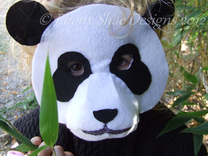 Panda Mask PATTERN. Kids Felt Mask Sewing Pattern PDF. image 7