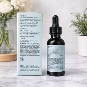 SkinCeuticals P-TIOX wrinkle-modulating peptide serum bottle and box