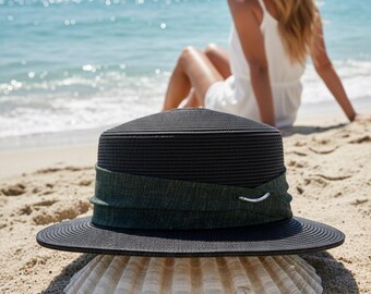 Elegant Vintage French Style Wide Brim Hat Chic Retro Sun Hat Classic Minimalist Lady Hat Timeless Fashion Accessory Gift