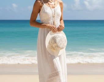 Elegant White Lace Hat Romantic Vintage Style Wide Brim Hat Lightweight Breathable Summer Hat Chic Feminine Dressy Hat Versatile Accessory