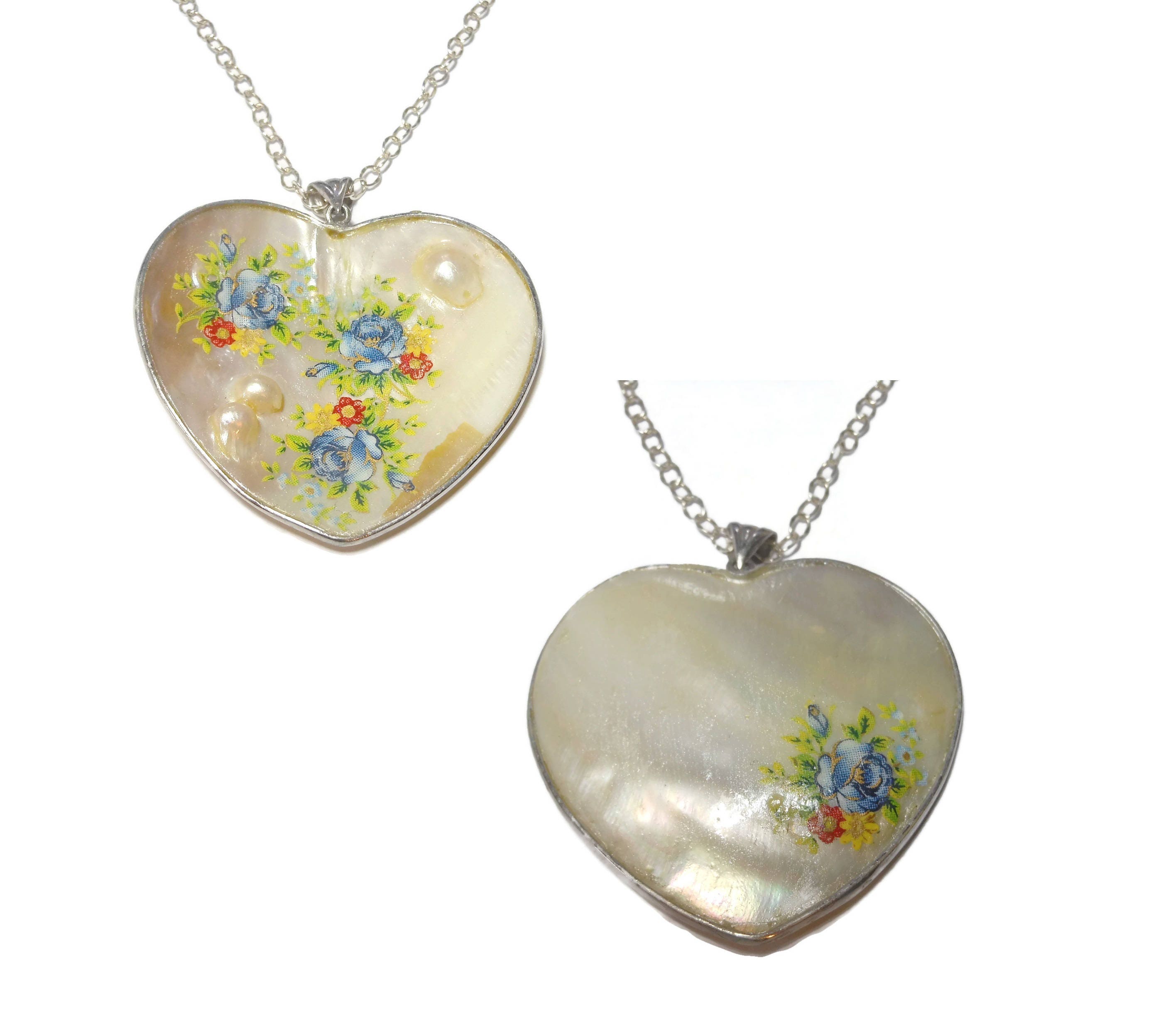 Blister Pearl Pendant Heart Shaped