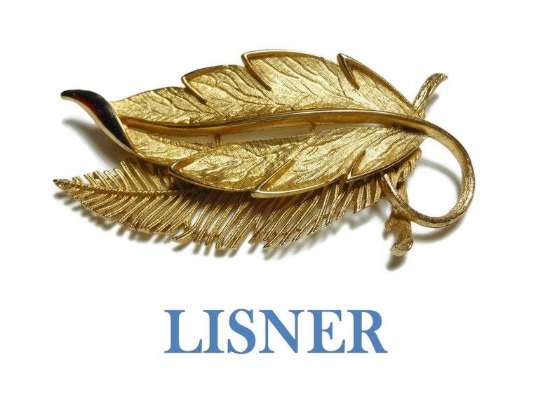 lisner leaf brooch