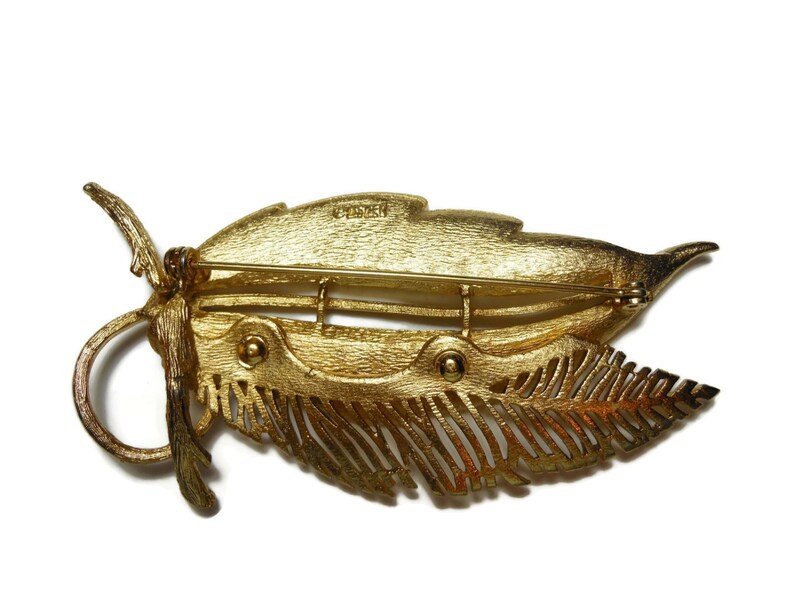 lisner leaf brooch