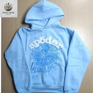 Sp5der Hoodie Sky Blue - Etsy