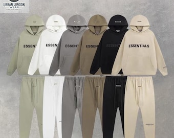 Fear of God Essentials trainingspak, uniseks katoenen hoodie joggingset, minimalistische streetwear trainingspak outfit