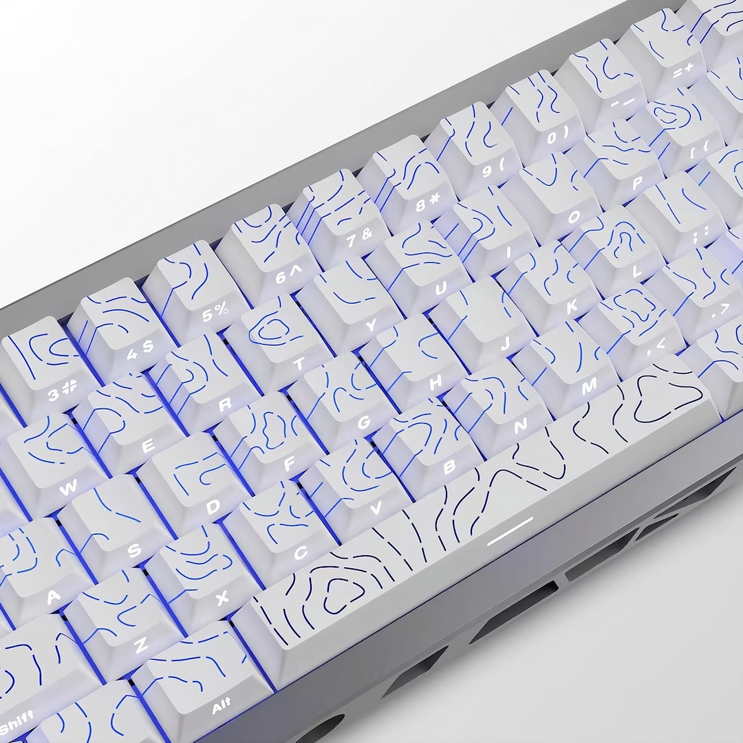 Side Engraved Contour Keycap Set – 135 Keys PBT Translucent Keycaps for ...