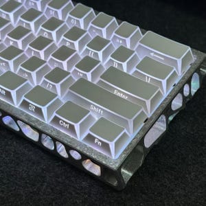 Refraction Keycap Set – 97 Keys PBT Artistic Angular Design for Mechanical Gaming Keyboard