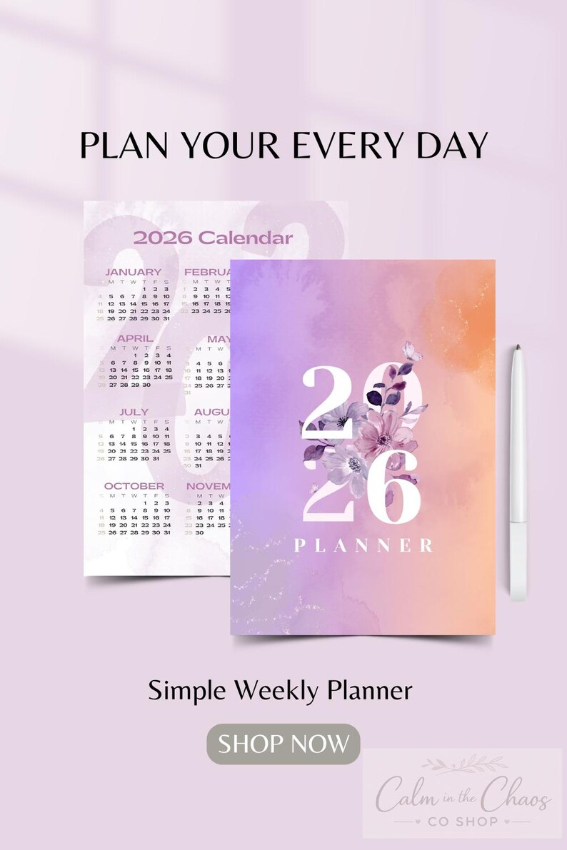 2026 Printable Weekly Monthly Planner | Minimalist Design (A4 PDF ...