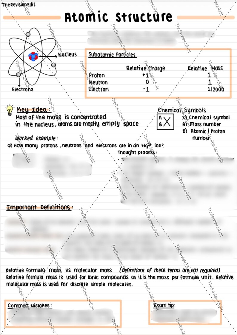A Level Chemistry Notes: Atomic Structure, Periodicity (edexcel) (PDF ...