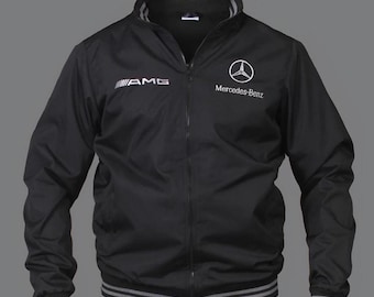 Chaqueta bomber de malla Mercedes Benz AMG Racing, cortavientos de F1 Motorsport, abrigo clásico de estilo urbano.