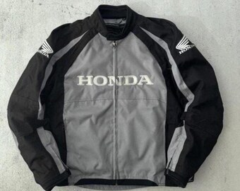 Chaqueta de motociclista de malla Honda Racing, abrigo ligero, prenda exterior de estilo motociclista retro de carreras.