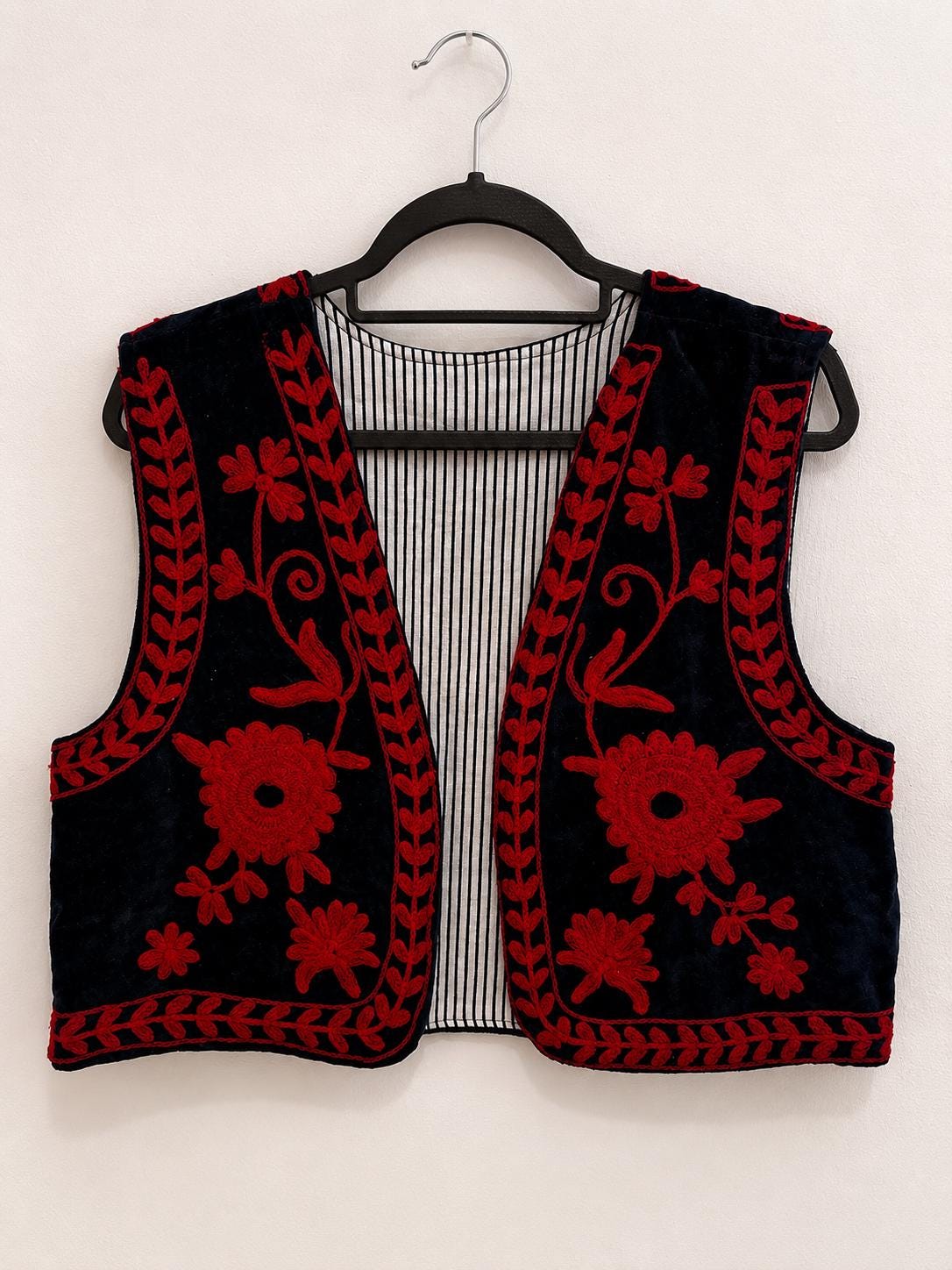 PDYLZWZY Veste Matelassée Courte Femme - Manteau Léger Imprimé Floral Cardigan Ouvert