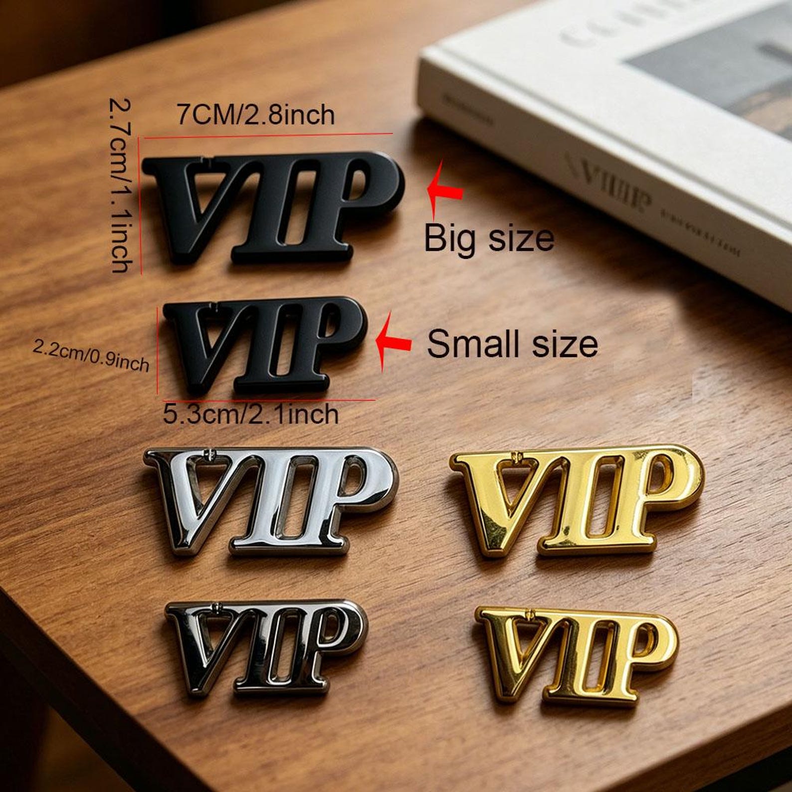 3D Metal VIP Logo Emblem Badge Car Sticker,automobile Body Decorative ...