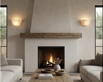 Alabaster Wall Sconce Gold Copper, Natural Stone Wall Lamp, Luxury Bedroom Bathroom Lighting Fixture