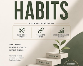 Atomic Habits , Habit Tracker Workbook, Build Good Habits & Break Bad Ones