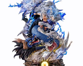 Estatua de dragón de Luffy Gear 5: Figura de PVC GK del anime One Piece