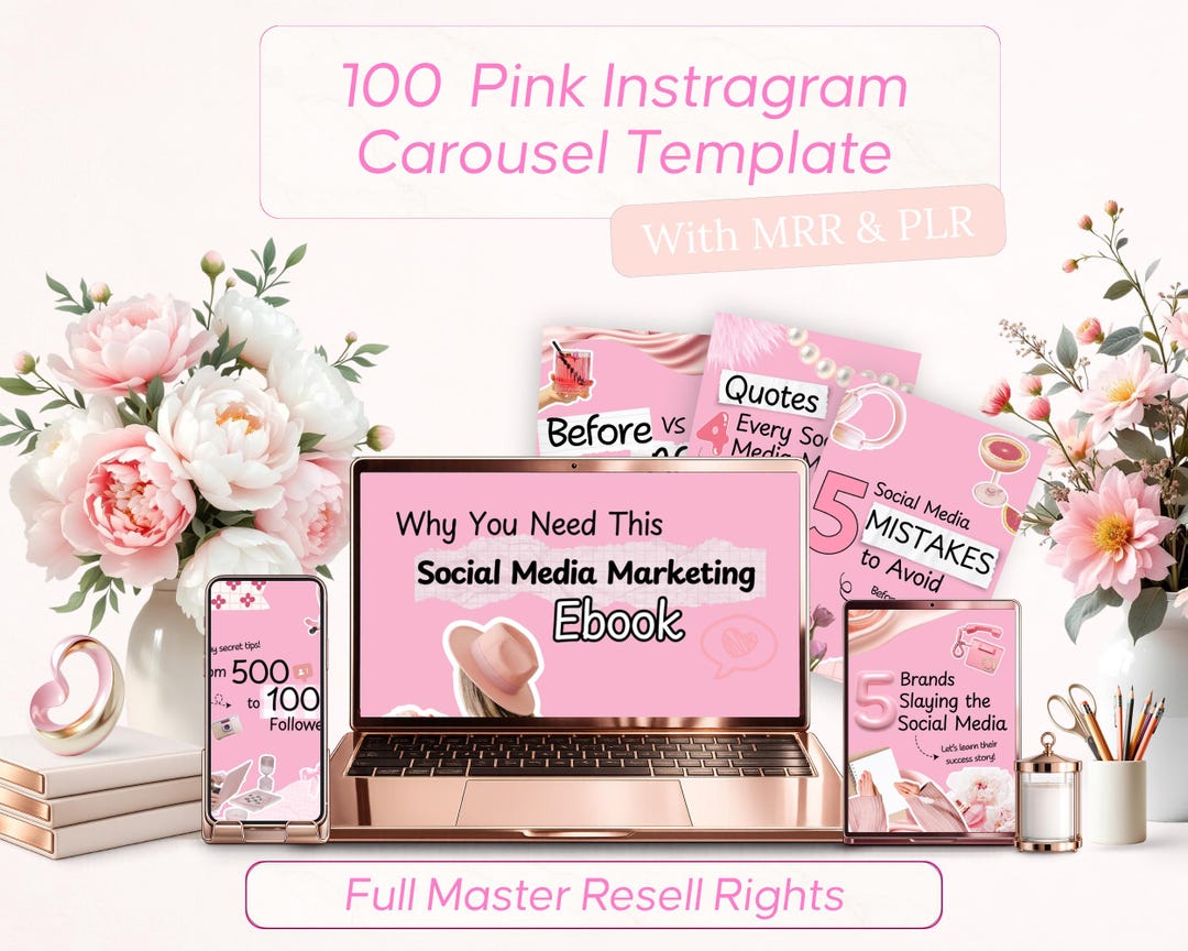 X100 Pink Instagram Carousel Templates | Canva Social Media Posts ...