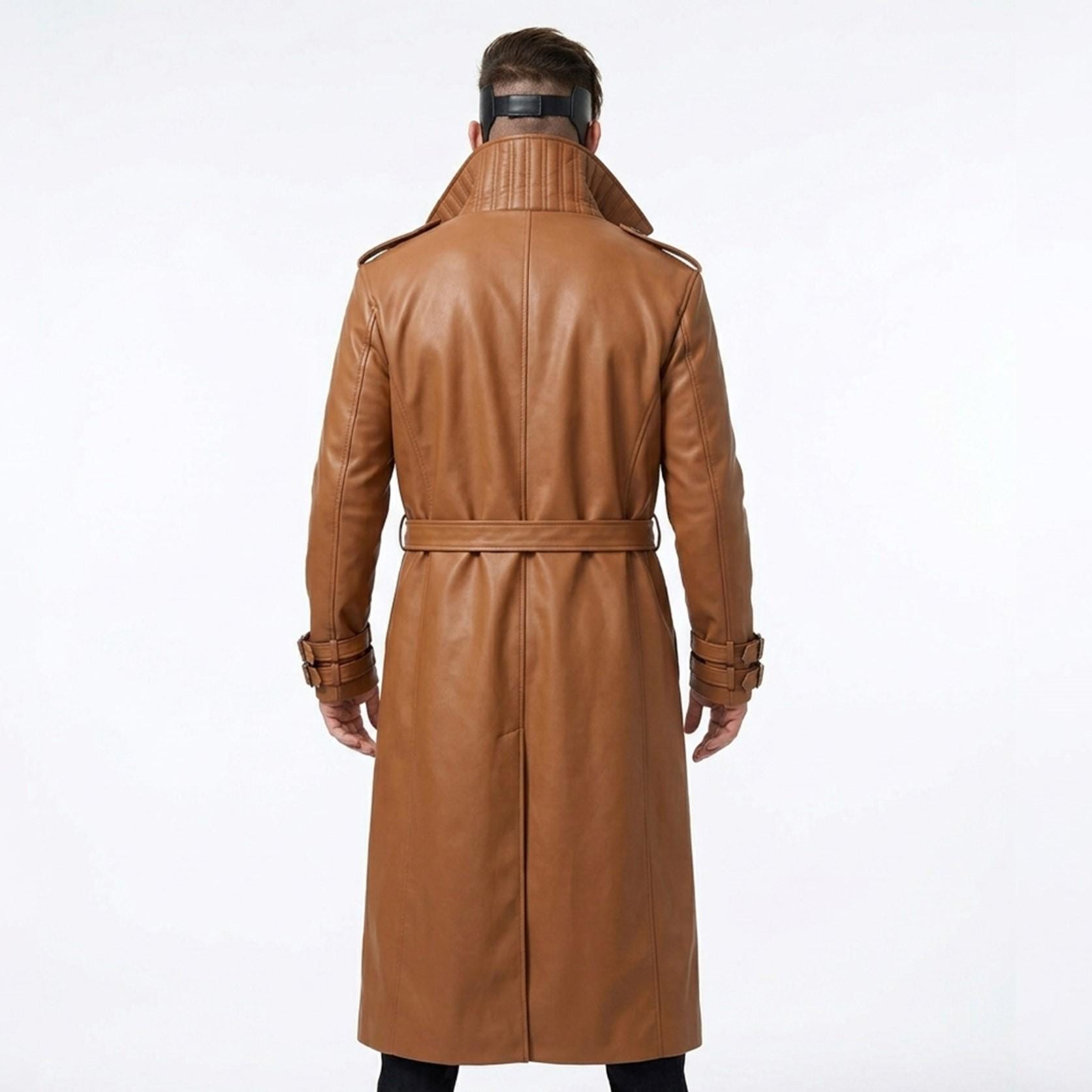 X-men Gambit Brown Leather Trench Coat | Marvel Cosplay Jacket