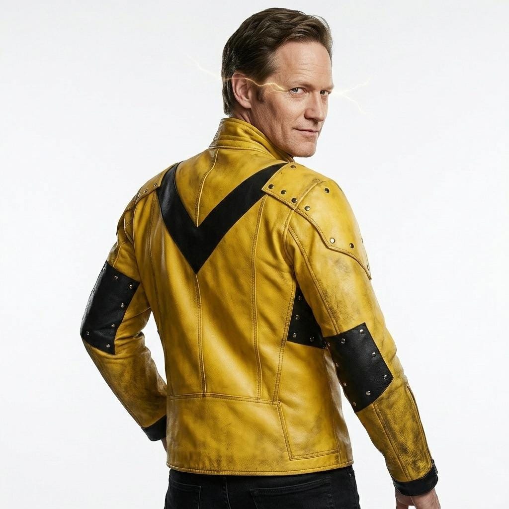 Reverse Flash Yellow Leather Jacket | Eobard Thawne DC Cosplay