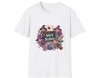 Witch Kids Back to School T-Shirt | Cute Halloween School Witch Tee
