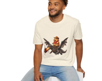 Bear Riding Dragon T-Shirt | Cute Fantasy Dragon Rider Tee