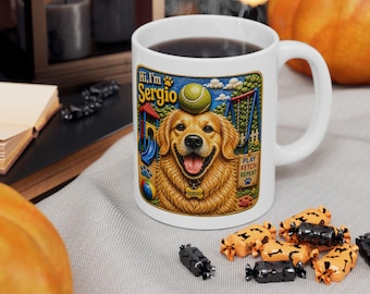 Golden Retriever Ceramic Mug | Dog Lover Coffee Cup, 11oz 15oz