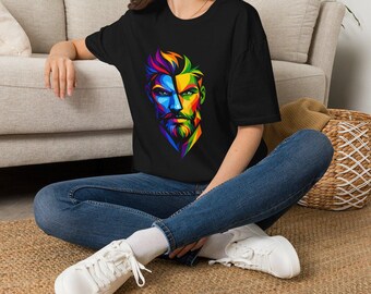 Colorfull geometric Male face