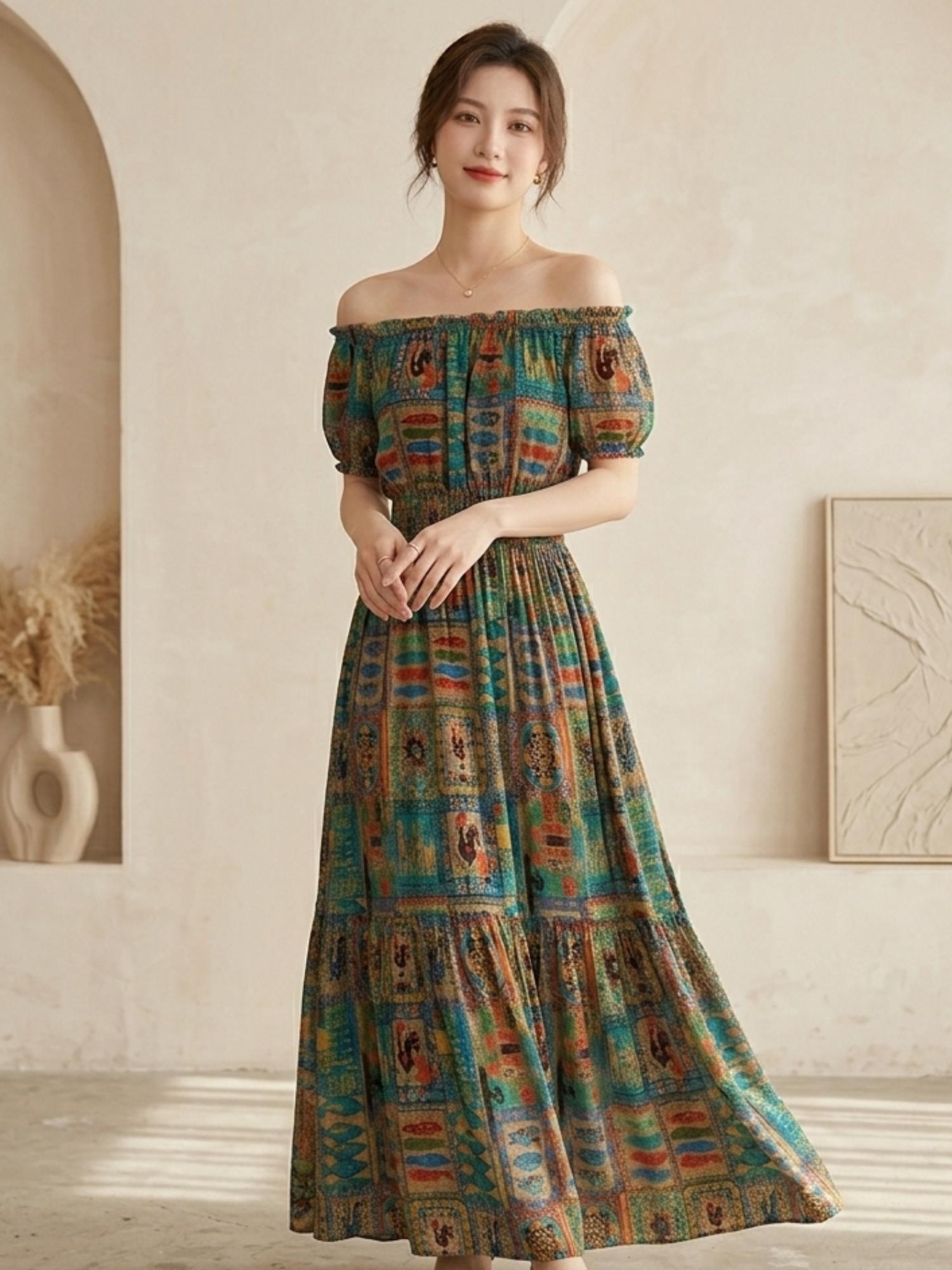 Korean Maxi Dress - Etsy
