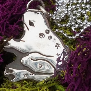 Silver Frog Necklace - Handmade Frog