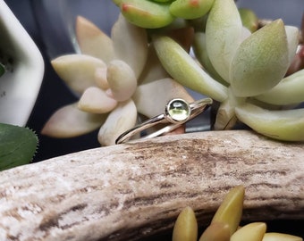 4mm Peridot Ring - Stackable, Giftable, Any Size!