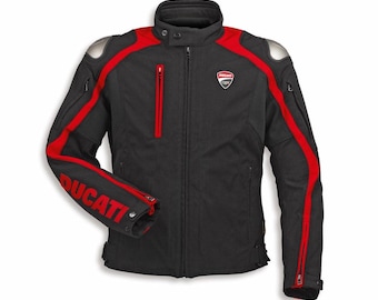Ducati Corse C6 textilmotorcykeljacka för herrar - Vattentät 600D Cordura