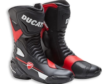 svarta och röda Ducati Speed Evo C1 WP motorcykelstövlar