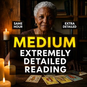 Medium Reading Same Hour – Extremely Detailed Psychic Mediumship Reading, Spirit Message, Passed Loved One Guidance, Intuitive Tarot Insight