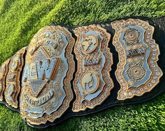 AEW Heavyweight Championship Belt, 4mm Zinc Metal Triple Layer Wrestling Title Belt, Collectible Fan Gift Free Shipping