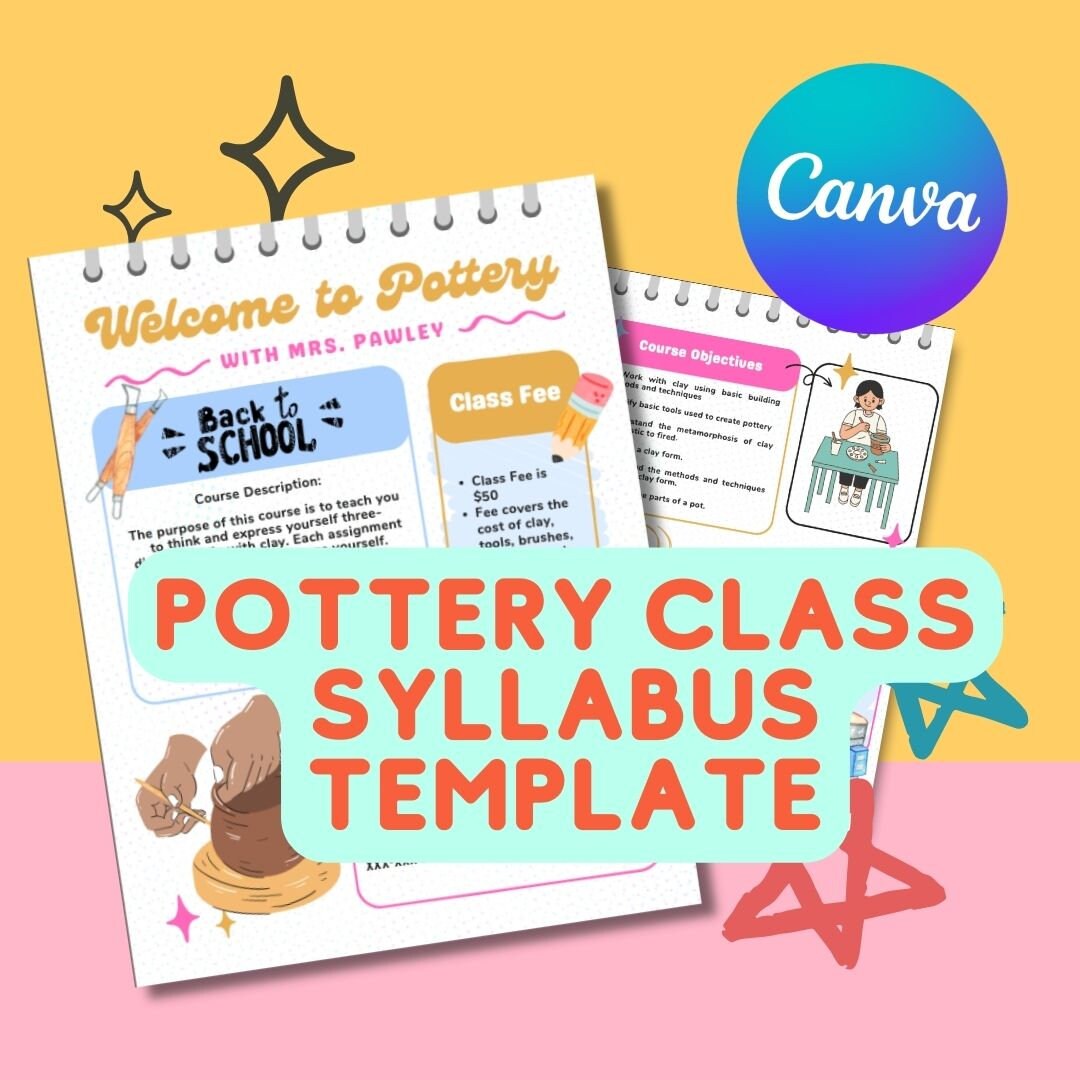 Editable High School Pottery Class Syllabus Etsy