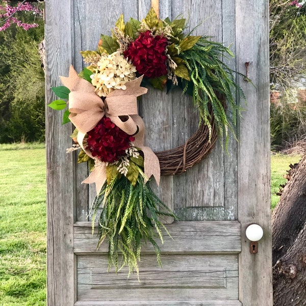 French Door Wreath Etsy