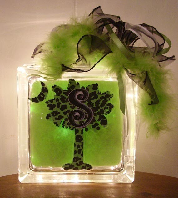 Items similar to Glass Block personalized great custom gift Palmetto