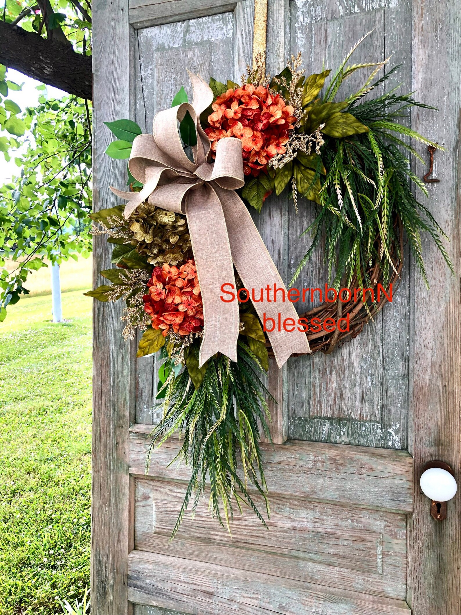 Year Round Door Wreath With Color Choices Fall Wreath Etsy