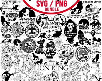 Safari Prince Svg Png Bundle, King Of The Jungle Svg Hakuna Matata Quotes Silhouette Characters Cut Files For Cricut Silhouette