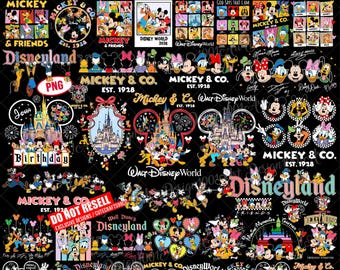 Bundle Mickey Design Shirts, Mouse And Friends Png, Family Vacation Png, Mouse And Co 1928 Png, Family Birthday Boy Girl Png Magical Kingdom